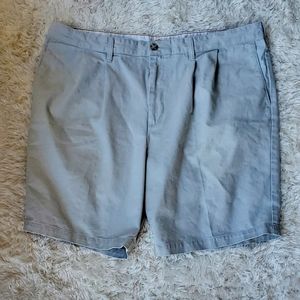 Heather Grey Mens Flat Front Docker Shorts